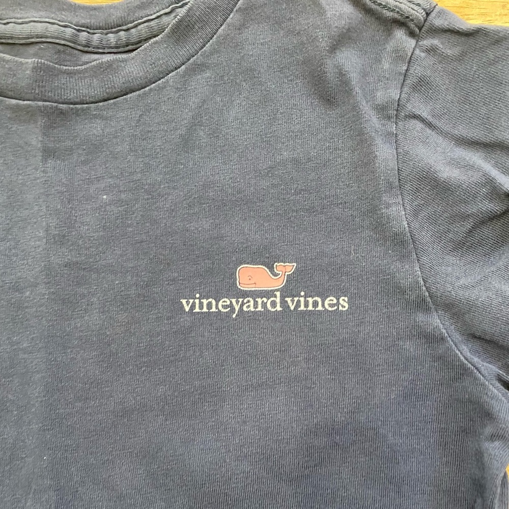 Vineyard Vines Kid’s Size 5 100% Cotton Navy Short Sleeve Graphic Tee - Picture 7 of 12